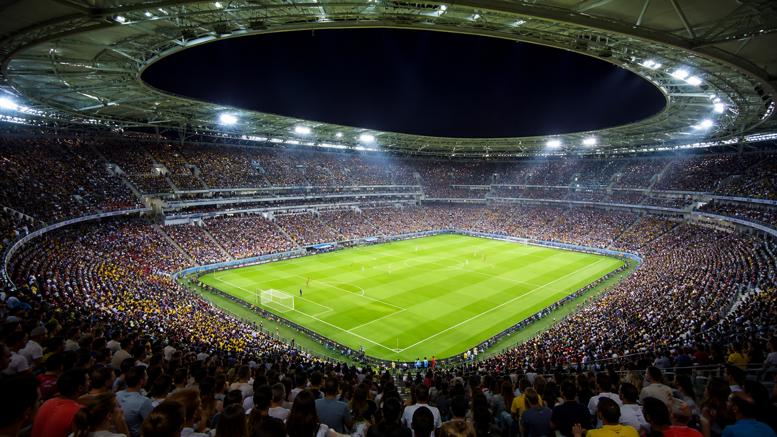 Crowd at a soccer stadium